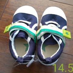 キッズ　ベビー　靴　紺　14.5のサムネイル