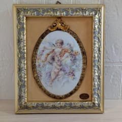 ITALIA CORNICI 天使 陶板画 イタリア製　アンティーク ITALIA CORNICI 天使 陶板画 イタリア製 アンティーク - メルカリ