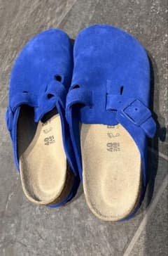 ミ*ー様 BIRKENSTOCK スエード サンダル ブルー 40 - メルカリ