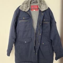 Jichodo 作業着 ファー付きネイビージャケット LLサイズのサムネイル
