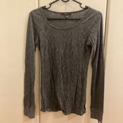Express 長袖カットソー シアー素材 グレー系 XSのサムネイル