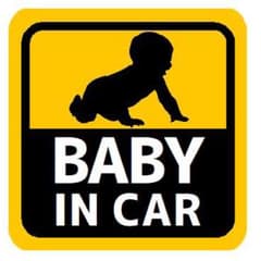 BABY IN CAR カー マグネットステッカーのサムネイル