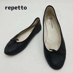 ⭐️未使用品⭐️　レペット　サンドリオンバレリーナ　フラットシューズ　リボン Repetto サンドリオン フラット バレエシューズ リボン 38 1/2 黒