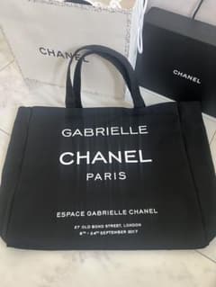 CHANEL GABRIELLE キャンバストートバッグ ブラック ノベルティ CHANEL GABRIELLE キャンバストートバッグ ブラック ノベルティ - メルカリ