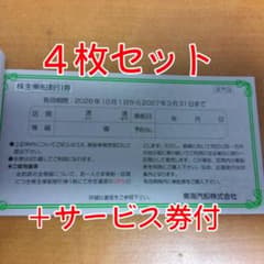 東海汽船 株主乗船割引券 4枚+サービス券6枚（各種1枚）2027年3月31