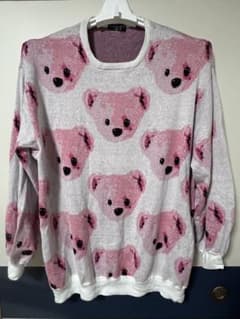 最終値下】TRAVAS TOKYO クマ柄ニット フリーサイズ ピンク - メルカリ