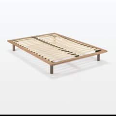 るる様専用　無印良品　木製ベッドフレームのみ　セミダブル　ウォールナットのサムネイル