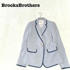 DE0535 [Brooks Brothers] Tailored Jacket [Size 2] Gold Buttons Stripe