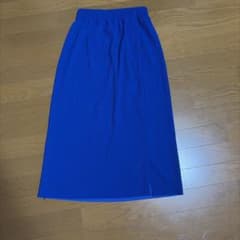 鮮やかブルー プリーツロングスカート タイトのサムネイル