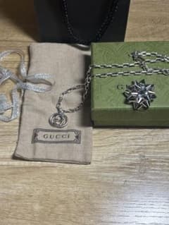GUCCI シルバーダブルGロゴネックレスのサムネイル