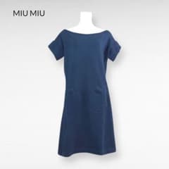 ワンピース MIUMIU Navy Sweatshirt Dress MIUMIU Navy Sweatshirt Dress - メルカリ