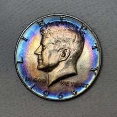 アメリカ 1966年 ケネディ ハーフダラー銀貨 - メルカリ