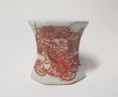 赤絵細描雲龍図蓋置/茶道具/珍品 赤絵細描雲龍図蓋置/茶道具/珍品 - メルカリ