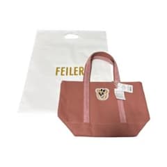 フェイラー オールドテディ ワッペントートバッグ ピンク Lサイズ 新品