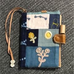 手帳カバー ミナペルホネン ハンドメイド 革製のサムネイル