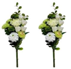 お墓用造花仏花 全長54cm. 一対 リアル供花 仏壇前でも 高品質 NO296