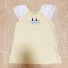 ミキハウス リーナちゃん 袖綿レース半袖Ｔシャツ 130cm 黄色のサムネイル