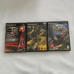 PS2 ソフト 3本セット 真・三國無双3 猛将伝 モンスターハンターのサムネイル