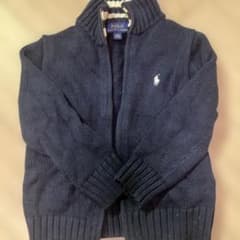 Polo by Ralph Lauren ジップアップニット ネイビー