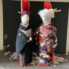 うさぎ人形　花嫁の仲人と花嫁のサムネイル