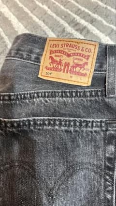 Levi's 501 グレー デニム W26 L30 フリンジ裾のサムネイル