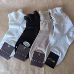 未使用 CELINE ・LANVIN レディース靴下 4足セット 21-22cm