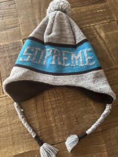 Supreme ニット帽 ポンポン付き 柴田ひかり Supreme シュプリーム ボンボン付き ネイティブ ロゴ プリント ニット