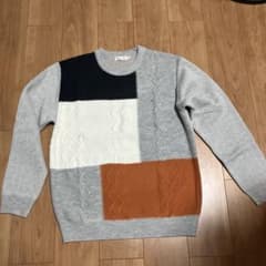 Hush Puppies クレイジーパターン ニット セーター Lサイズのサムネイル