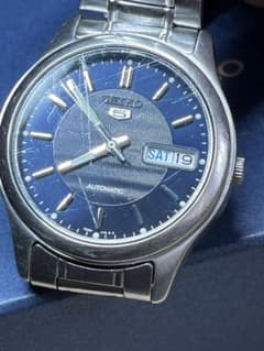 SEIKO5 自動巻きネイビー 7S26 DAYDATE 純正ブレス 訳あり稼働 - メルカリ