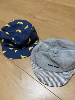 ベビー帽子 2点セット バナナ柄 comme ca ismのサムネイル