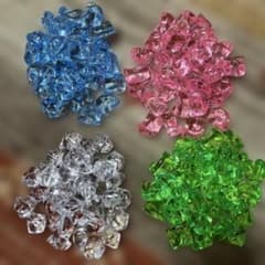 アクリルアイス 4色セット 宝石 おもちゃ（青・緑・ピンク、クリア