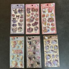 サンリオ シール 6枚セット スパンコールパーティ　キラキラカプセルシールのサムネイル