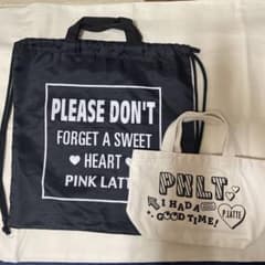 PINK LATTE 巾着バッグとミニトートバッグセットのサムネイル