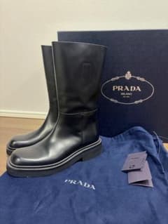 PRADA プラダ レザーブーツ ブラックのサムネイル