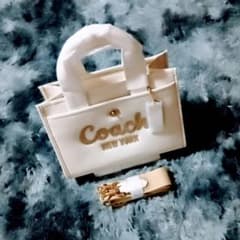 COACH カーゴトート26 ホワイトレザー 2way - メルカリ