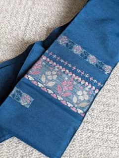 青花柄刺繍 名古屋帯のサムネイル