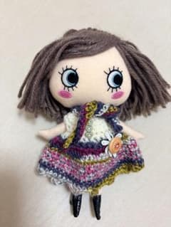 ハッピードール用ハンドメイド 手編みドール用ドレス＆マフラーセットのサムネイル