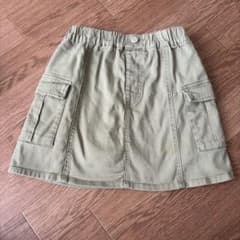 カーゴスカート カーキ キッズ