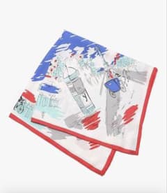 美品　マニプリ　シルク100% 手描き風65×65 プリント スカーフ 美品 マニプリ シルク100% 手描き風65×65 プリント スカーフ - メルカリ