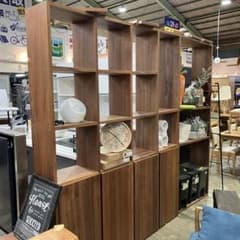 ニトリ コネクトシリーズ ユニットシェルフ ウォールナット ニトリ（NITORI） 壁面ユニット(追加セット シェルフ コネクト MBR1 本棚・本収納
