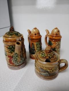 カナダ ナイアガラの滝 陶器製 ミニチュア食器セットのサムネイル