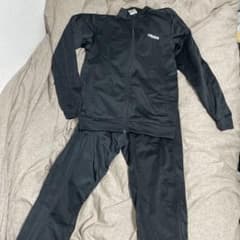 adidas ブラック ジャージ上下セット J/L - メルカリ