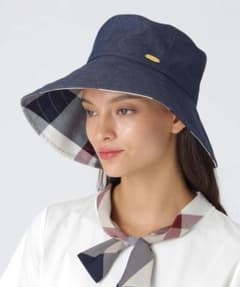 ブルーレーベルクレストブリッジ新品ネイビー ツバ広バケットハット