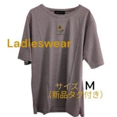 신품 태그가 달린 Ladies Wear 테두리 T셔츠 M사이즈
