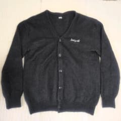 SEQUEL シークエル モヘヤ カーディガン M ロゴ刺繍 ブラック Vネック SEQUEL シークエル モヘヤ カーディガン M ロゴ刺繍 ブラック Vネック