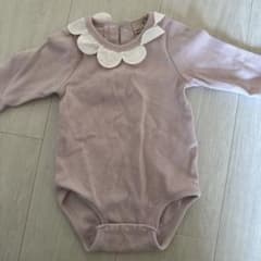 petit main 襟付き ベビーロンパース ピンクのサムネイル