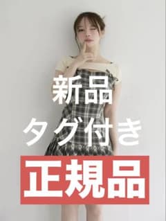 andmary Karen check mini dress beige - メルカリ