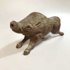 アンティーク　精巧に彫られ芸術的で威厳のある神々の一刀彫の彫刻オブジェ 鷲塚沐仁 一位一刀彫『福禄寿』 - 国内外の優れた伝統工芸品・美術工芸