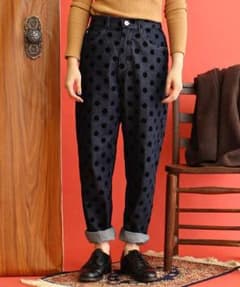 【美品】デニムフロッキーDOT パンツのサムネイル