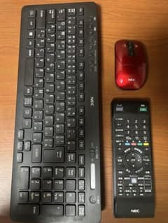 NEC 純正ワイヤレスキーボード 、マウス、リモコン3点セットのサムネイル